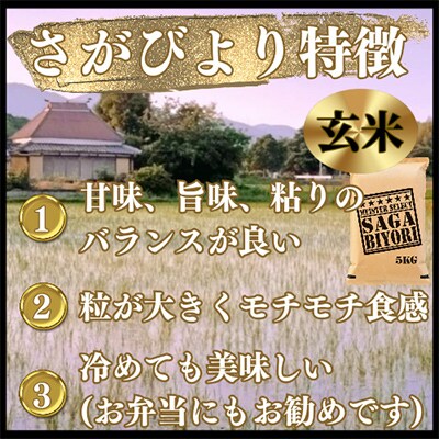 【2ヵ月毎定期便】【玄米】さがびより5kg【五つ星お米マイスター厳選!】全6回_SS584