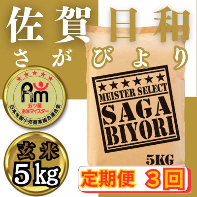 【毎月定期便】【玄米】さがびより5kg(みやき町)_SS832全3回