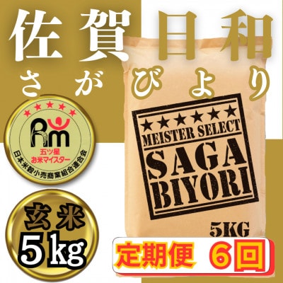 【毎月定期便】【玄米】さがびより5kg(みやき町)_SS831全6回