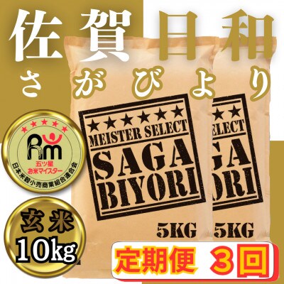 【毎月定期便】【玄米】さがびより10kg(みやき町)_SS855全3回