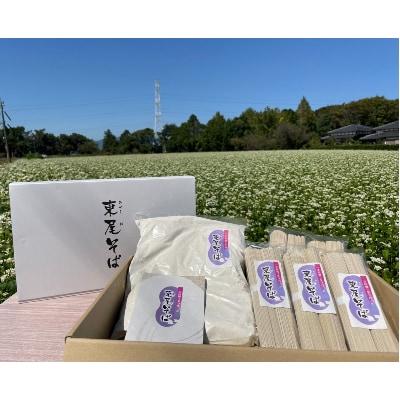 東尾蕎麦粉1袋と棒そば5袋セット　耕作放棄地を何とかしたい!おやじ達の挑戦!_SS196