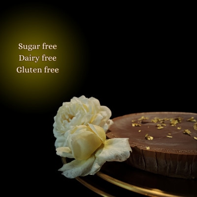 ヴィーガンRawケーキ☆プレミアムチョコレート☆【L】グルテンフリーお砂糖・乳製品不使用スイーツ