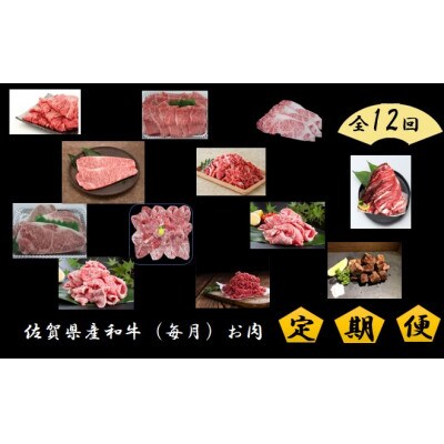 【毎月定期便】佐賀県産和牛定期便毎月お届け_SS655全12回