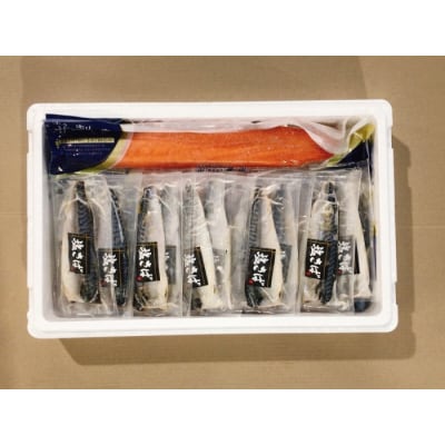 お刺身トラウトサーモン3.5kg、塩さばフィレ20P D-09020