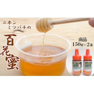 日本ミツバチの百花蜜2本セット(150g×2)