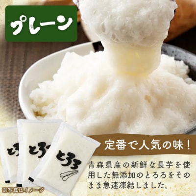 青森県産 冷凍長芋とろろパック プレーン+味付き 各50g×10個【02402-0482】