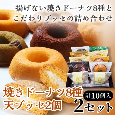 焼きドーナツ8種+天(ブッセ)2個詰合せ×2セット