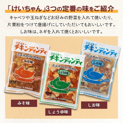 ミズホのケイちゃん チキンディンティセット(みそ×3 しょうゆ×3 しお×3) 計9個【21-5】