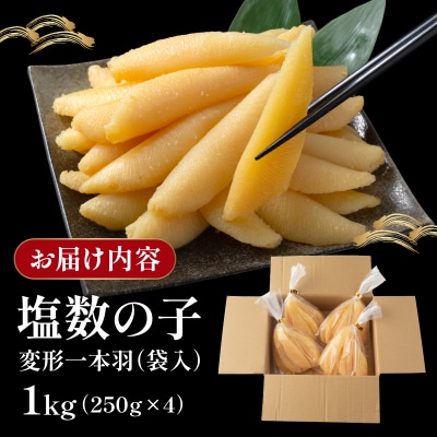【訳あり】北海道産塩数の子(変形)250g×4