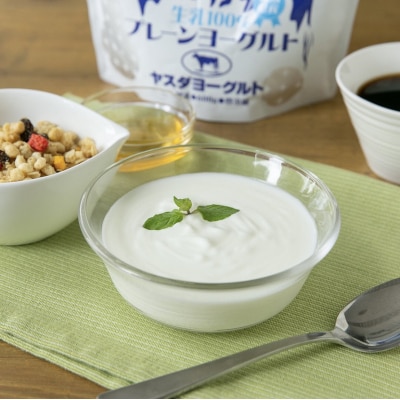 【12/21までの寄附で年内発送】ヤスダヨーグルト パウチタイプC プレーン オリゴ糖入 各2個