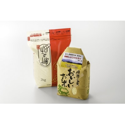 【令和7年産】3回定期便 旧笹神村産コシヒカリ&新之助 各2kg 美味しいお米食べ比べセット