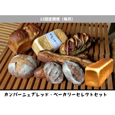 【12回定期便】しょこら亭 カンパーニュブレッド・ベーカリーセレクト 毎月お届け