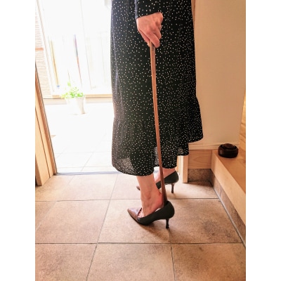 靴べら スタンド セット ウォールナット 胡桃