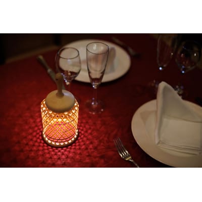 かがり籠(竹籠LEDランプ)