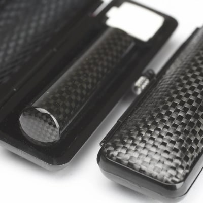 【選べるサイズ】カーボン印鑑1本とカーボンケースセット