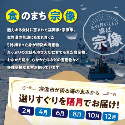 【年6回/偶数月お届け】海のまちから「絶品」海産物をお届け!むなかた海の幸定期便_HB0200