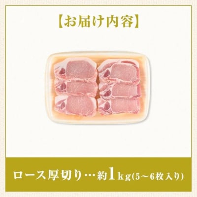 鹿児島県産厚切り豚ロースステーキ用〈約1kg〉　A05051