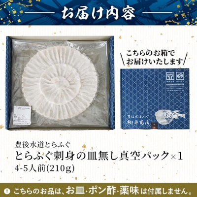 【期間限定・ふぐ皮付】<訳あり・簡易包装 > 冷凍 豊後 とらふぐ刺身・コンパクト 真空 パック 