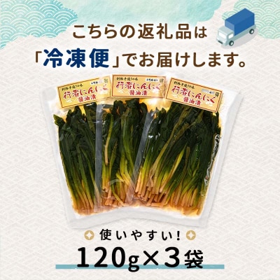 行者にんにく醤油漬120g 3袋セット 北海道 山菜 ヒトビロ アイヌネギ