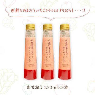 【先行受付】【最高金賞】【冬限定】生ドレッシングあまおう3本セット  [AQA039]