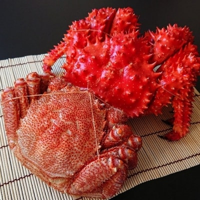 【北海道根室産】毛がに・花咲がに各450g前後×1尾 C-21004