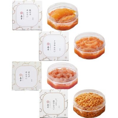 【博多辛子明太子の島本】辛子明太子和え物160g×4種(赤村)