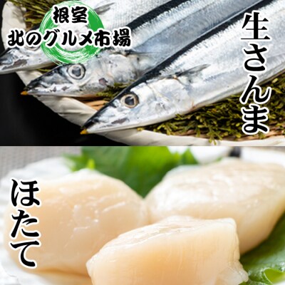 冷凍生さんま5尾×2P・ほたて貝柱200gセット A-76016