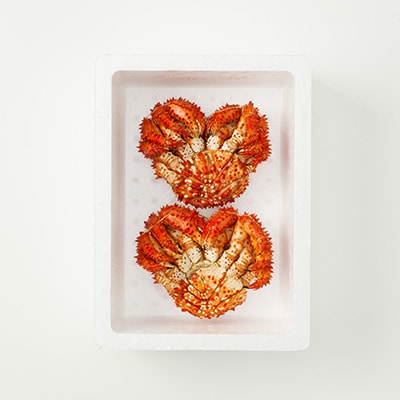 【北海道根室産】花咲がに500g前後×2尾 G-54002