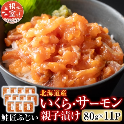 いくら・サーモン親子漬け80g×11P(小分け) B-42102