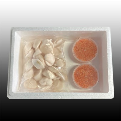 いくら醤油漬け100g×2P、ほたて貝柱500g C-70041