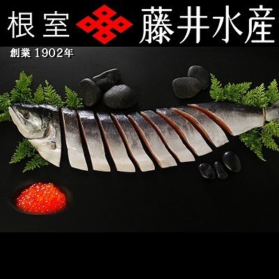 【北海道根室産】時しらず鮭600g・いくら醤油漬け90g×3P C-42094