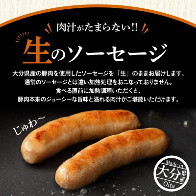 【要加熱】ジューシーな肉汁!大分県産豚を使用した生ソーセージ(粗挽き・バジル計30本)_2097R