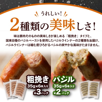 【要加熱】ジューシーな肉汁!大分県産豚を使用した生ソーセージ(粗挽き・バジル計30本)_2097R