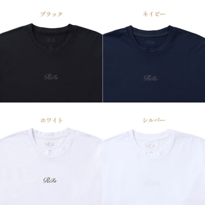 【ネイビー 4Lサイズ】リファ バイタルテック コンフォートジャージー クルーネックロングTシャツ