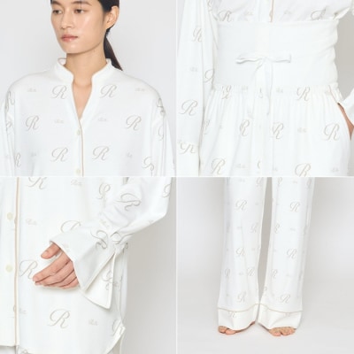 【ネイビー L】リファ バイタルテック モイストスムース スタンドカラースリープウェア/WOMEN