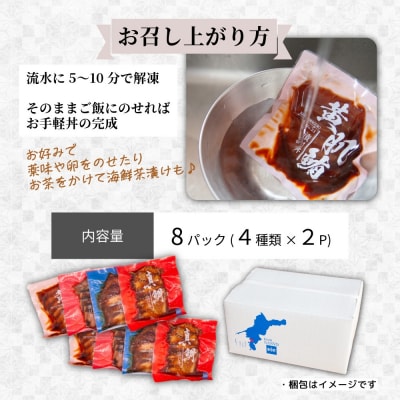 海鮮 漬け丼 セット 計8パック (4種×2パック) 愛媛県 愛南町 南予ビージョイ