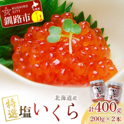【北海道産】 ア特選 塩いくら 瓶200g×2 ふるさと納税 いくら F4F-1062