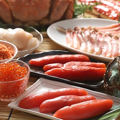 【海鮮魚卵豪華セットE】毛がに5尾・タラバ脚6肩・イクラ・たらこ・ズワイ蟹・ホタテ F4F-0417