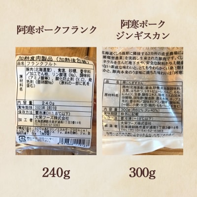 阿寒丹頂の里セットA 阿寒ポーク 阿寒モルト牛 詰合せ F4F-1653