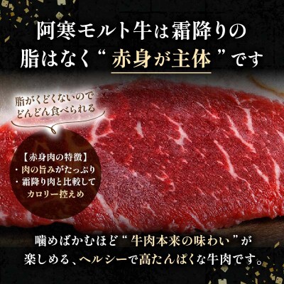 【これぞ北海道産 赤身肉】阿寒モルト牛サーロインステーキA 約200g×3枚 F4F-2223
