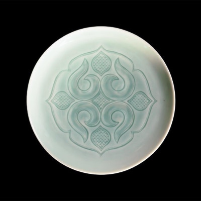 AINU×有田焼 斎藤政輝デザイン 2枚 セット アイヌ 阿寒 民芸品 雑貨 F4F-2578