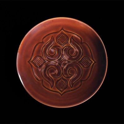 AINU×有田焼 斎藤政輝デザイン 2枚 セット アイヌ 阿寒 民芸品 雑貨 F4F-2578