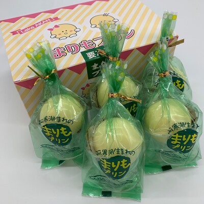 阿寒湖銘菓まりもプリン5個入と養殖まりもセット(ブルー) ふるさと納税 菓子 F4F-1863