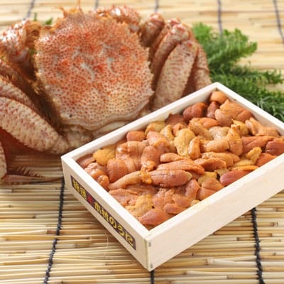 えぞバフンうに折150g×1 ボイル毛がに400g×1 F4F-0843