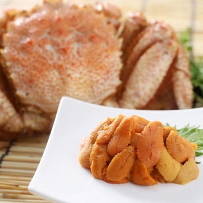 えぞバフンうに折150g×1 ボイル毛がに400g×1 F4F-0843