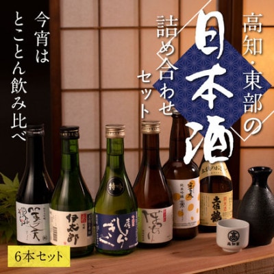 高知県　東部の日本酒つめ合わせセット6本　おちょこ付き【HBK019】