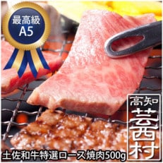 土佐和牛特選ロース焼肉500g 最高級A5ランク 高知県産