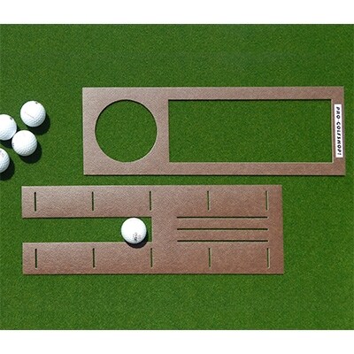 ゴルフ練習用・SUPER-BENTパターマット45cm×4mと練習用具【A009】