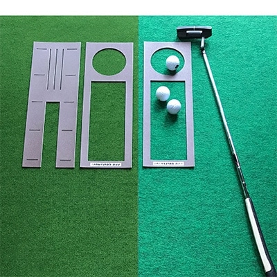 ゴルフ練習セット・標準SUPER-BENT&高速EXPERT(90cm×4m)2枚組パターマット