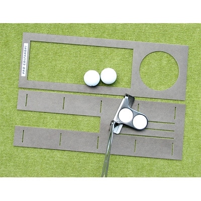 ゴルフ練習用・高速BENT-TOUCHパターマット30cm×3mと練習用具【A035】